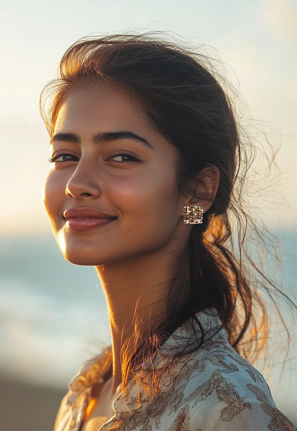 Rose Gold Square Stud